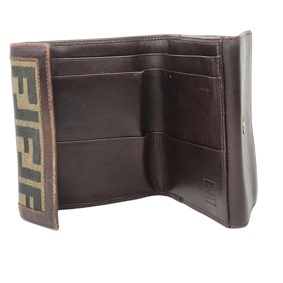 Fendi Zucca FF Logo Compact Wallet - Picture 5 of 10